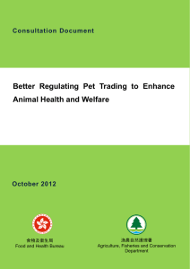 Public Consultation on Proposals to Better Regulate Pet Trading