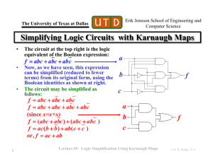 Logic Simplification Using Karnaugh Maps