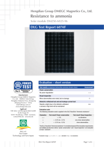 DLG, Test Report, 6074F, F.EE Solar
