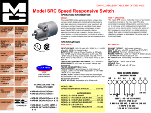 Model SRC Speed Responsive Switch