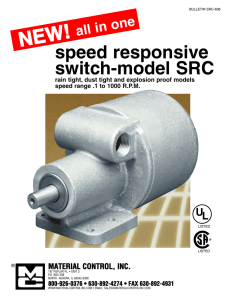 Speed Responsive Switch-Model SRC