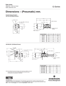 Dimensions – (Pneumatic) mm.