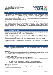 AC2252 Timber based flooring in wet areas.