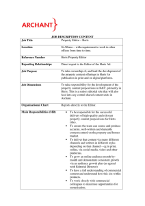 JOB DESCRIPTION CONTENT Job Title Property Editor – Herts