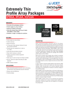Extremely Thin Profile Array Packages