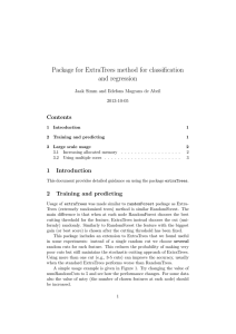 Package for ExtraTrees method for classification and regression