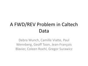 A FWD/REV Problem in Caltech Data