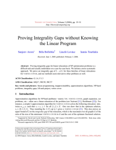 Proving Integrality Gaps without Knowing the Linear Program