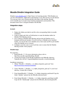 Moodle-Dimdim Integration Guide