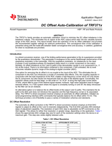 DC Offset Auto-Calibration of TRF371x