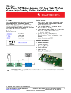 Low-Power PIR Motion Detector With Sub