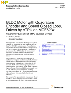 BLDC Motor with Quadrature Encoder and Speed Closed