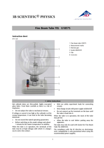 Fine Beam Tube TEL U18575