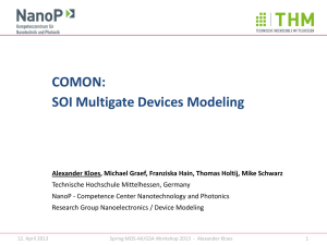 COMON: SOI Multigate Devices Modeling - Mos-AK