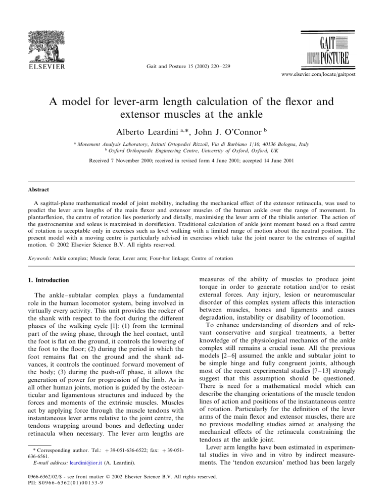 a-model-for-lever-arm-length-calculation-of-the