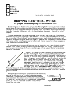 BURYING ELECTRICAL WIRING