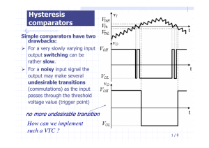 Hysteresis comparators