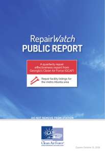 RepairWatch PUBLIC REPORT - Georgia`s Clean Air Force