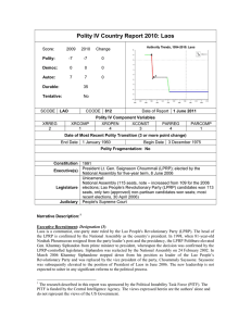 Laos - Systemic Peace