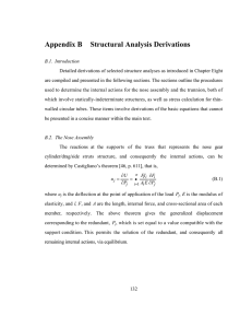 Appendix B Structural Analysis Derivations