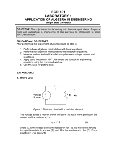 EGR 101 LABORATORY 1 - Wright State University