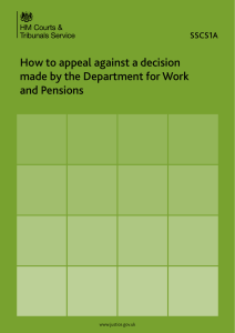 SSCS1A - How to appeal against a decision made by the