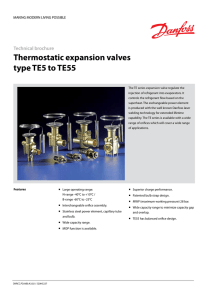 Thermostatic expansion valves type TE5 to TE55 - Gafco