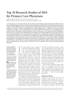Top 20 Research Studies of 2014 for Primary Care Physicians,Top