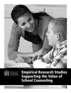empirical research studies supporting the value of school counseling