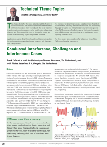 Technical Theme Topics Conducted Interference, Challenges and