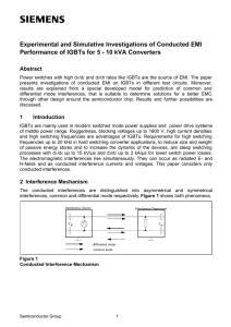 Experimental and Simulative Investigations of Conducted