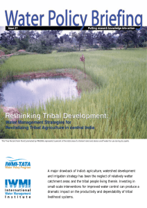 A major drawback of India`s agriculture, watershed development and