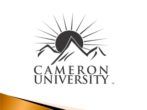 Placement Testing - Cameron University