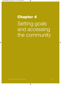 Setting goals and accessing the community