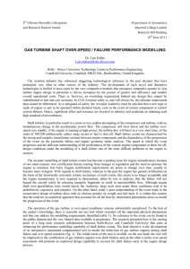 gas turbine shaft over-speed / failure performance modelling