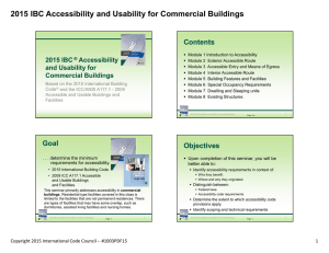 2015 IBC Accessibility and Usability for Commercial Buildings