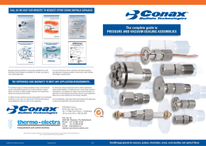 Conax Pressure and Vacuum Sealing Assemblies - Thermo
