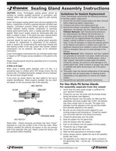 Sealing Gland Assembly Instructions