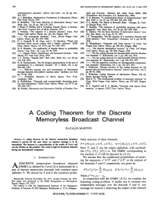 A Coding Theorem for the Discrete Memoryless Broadcast Channel