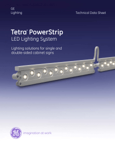 GE LED Signage Lighting Tetra PowerStrip — Data Sheet | SIGN127