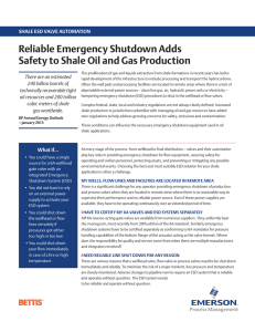 Reliable Emergency Shutdown Adds Safety to Shale Oil and Gas