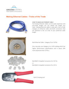 Making Ethernet Cables - Tricks of the Trade