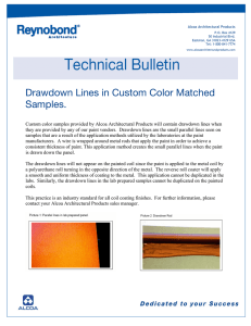 Drawdown Lines in Custom Color Matched Samples.