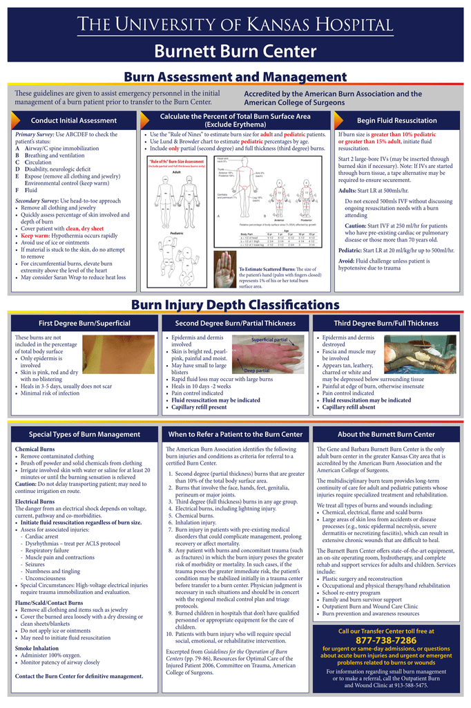 Burn Classification Chart