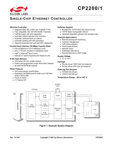 CP2200/01 Data Sheet