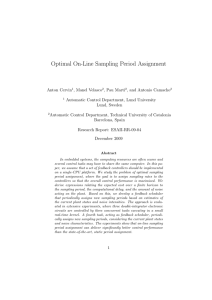Optimal On-Line Sampling Period Assignment