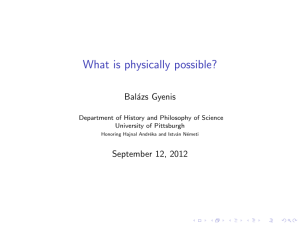 What is physically possible?