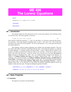 Lorenz Equations