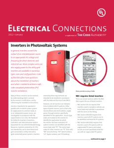 Inverters in Photovoltaic Systems