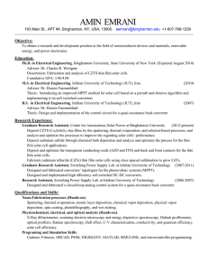 Resume of Emrani, Amin - Binghamton University